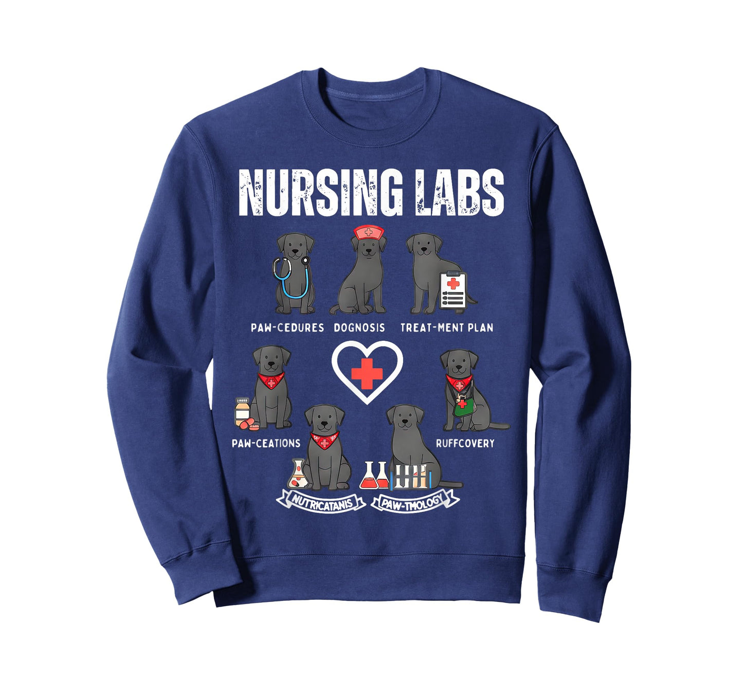 Labrador Retriever RN Nurse Lab Dogs Nursing Pups Medical T-Shirt