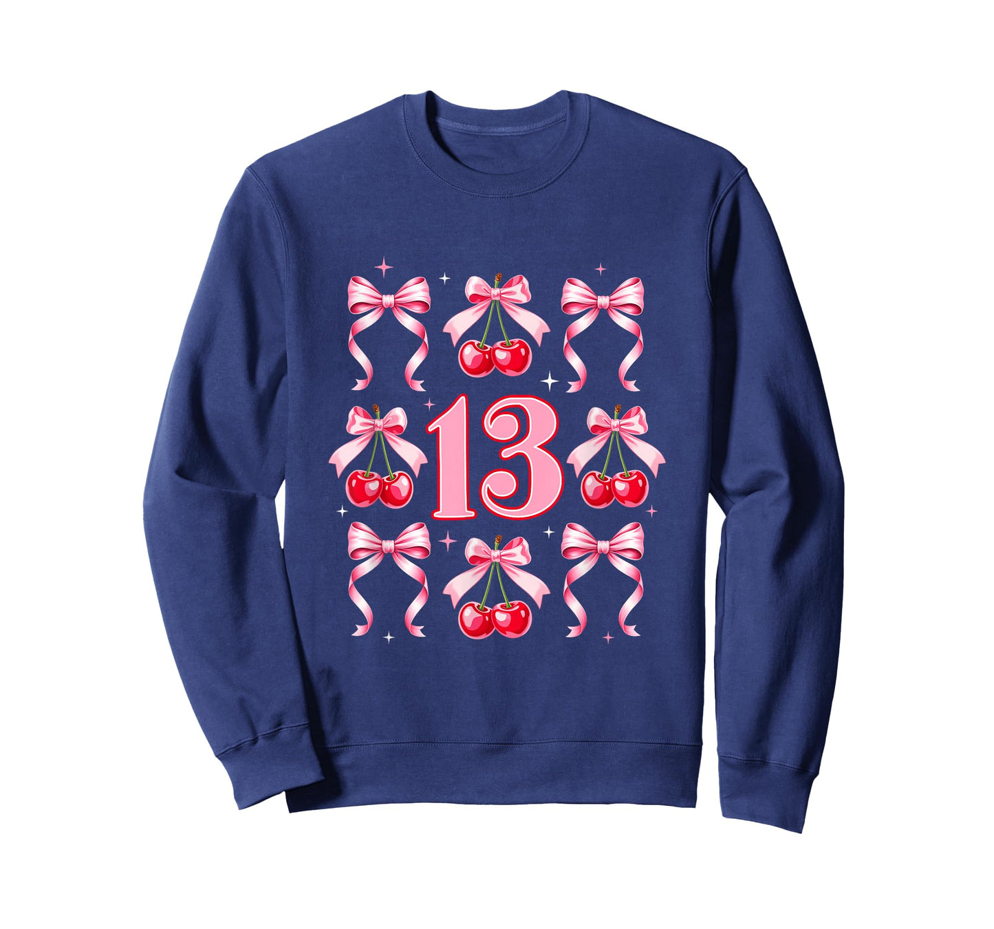 Birthday Girl 13Th Birthday Cherry Coquette Bow 13 Years Old T-Shirt