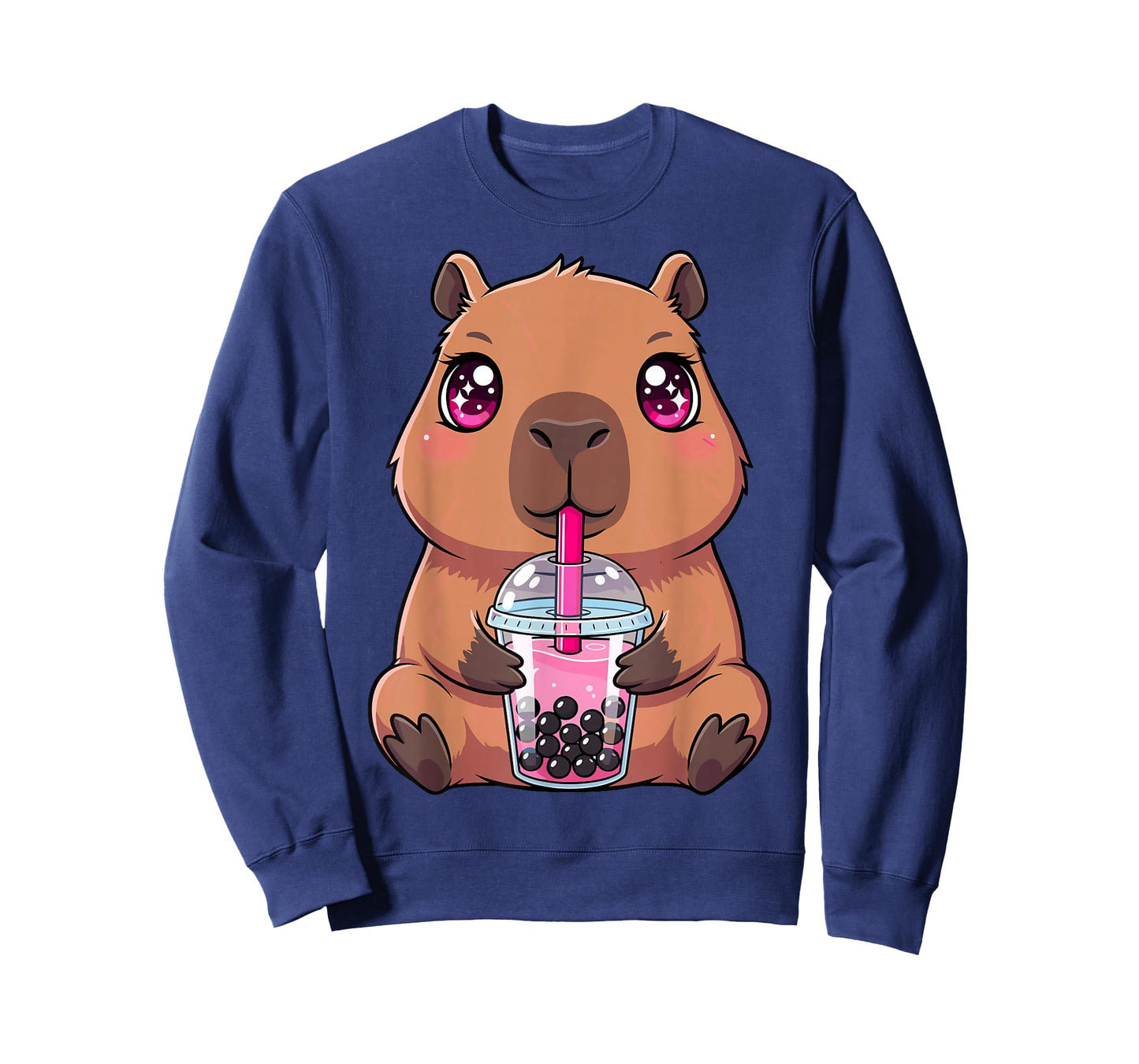 Cute Capybara with Boba Bubble Tea T-Shirt