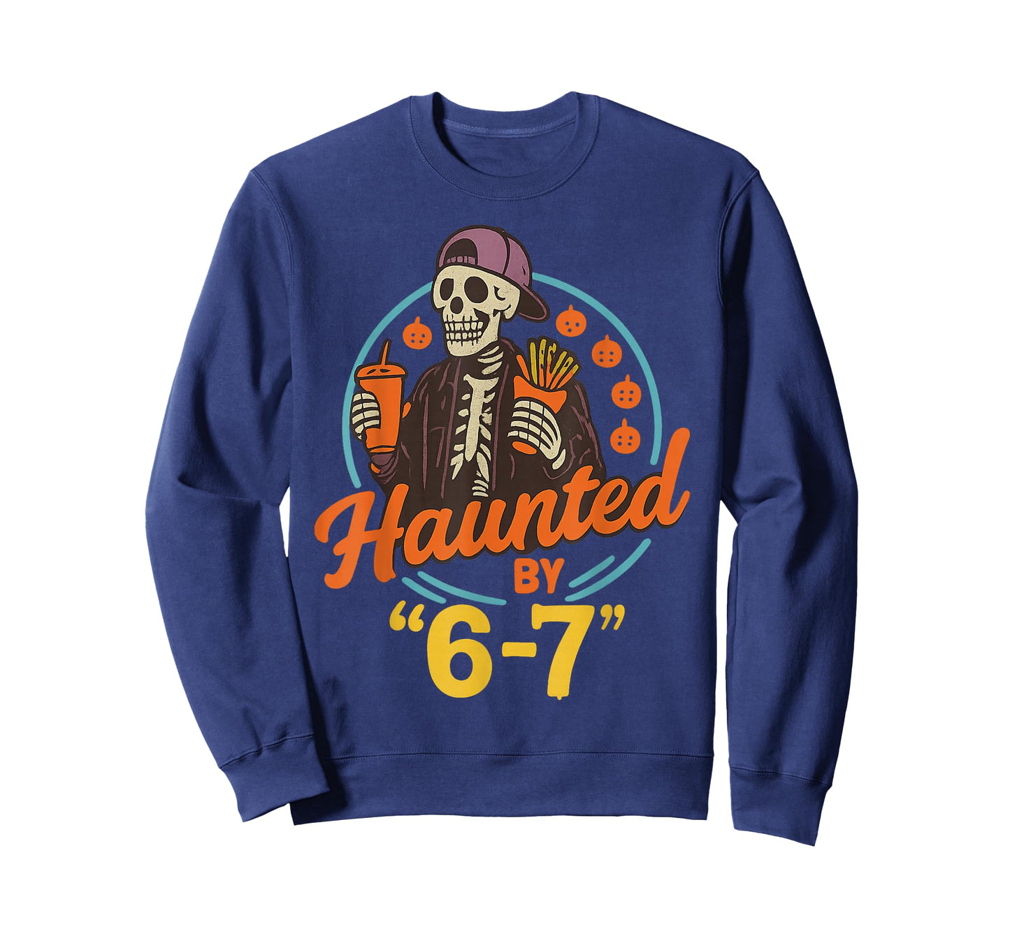 Haunted by 67 Funny Six Seven Meme Spooky Ghost Halloween T-Shirt