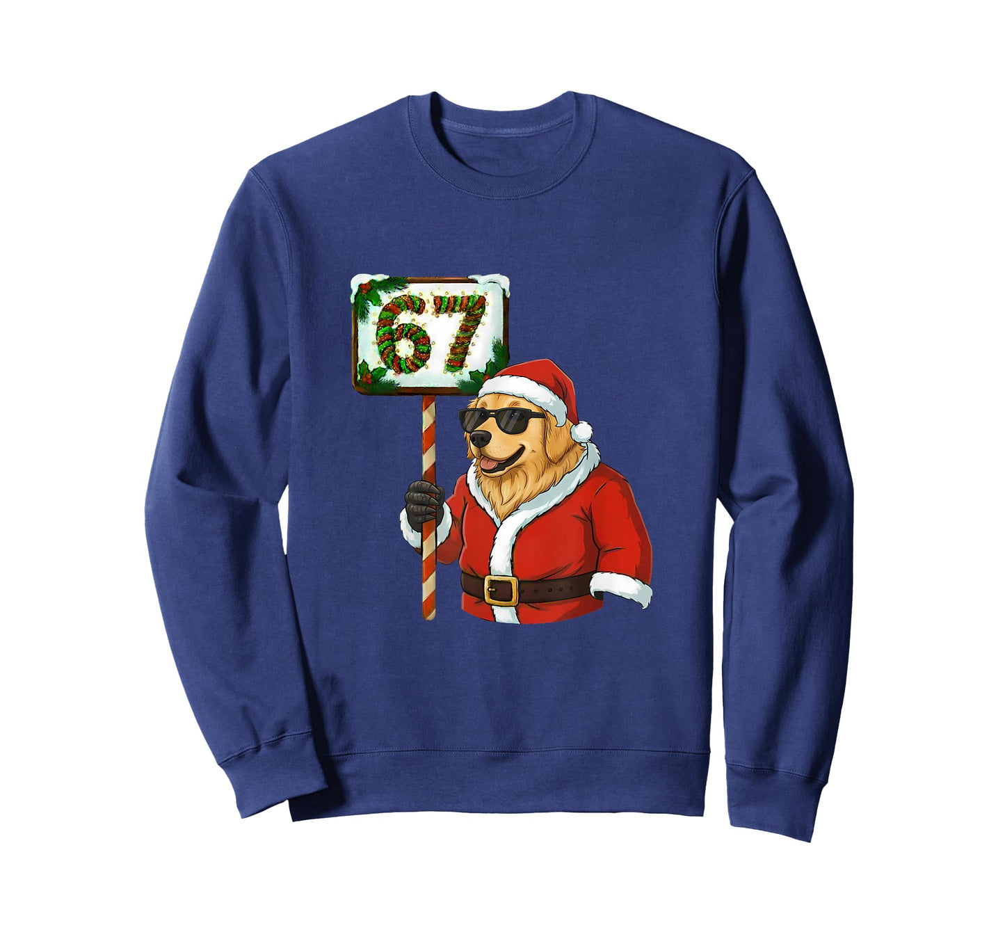 67 Meme Funny 6-7 Christmas Golden Retriever Dog Lover T-Shirt
