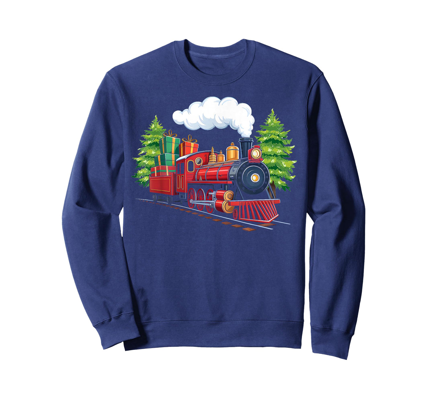 Vintage Christmas Train Xmas Pajamas Train Lover Railroad T-Shirt