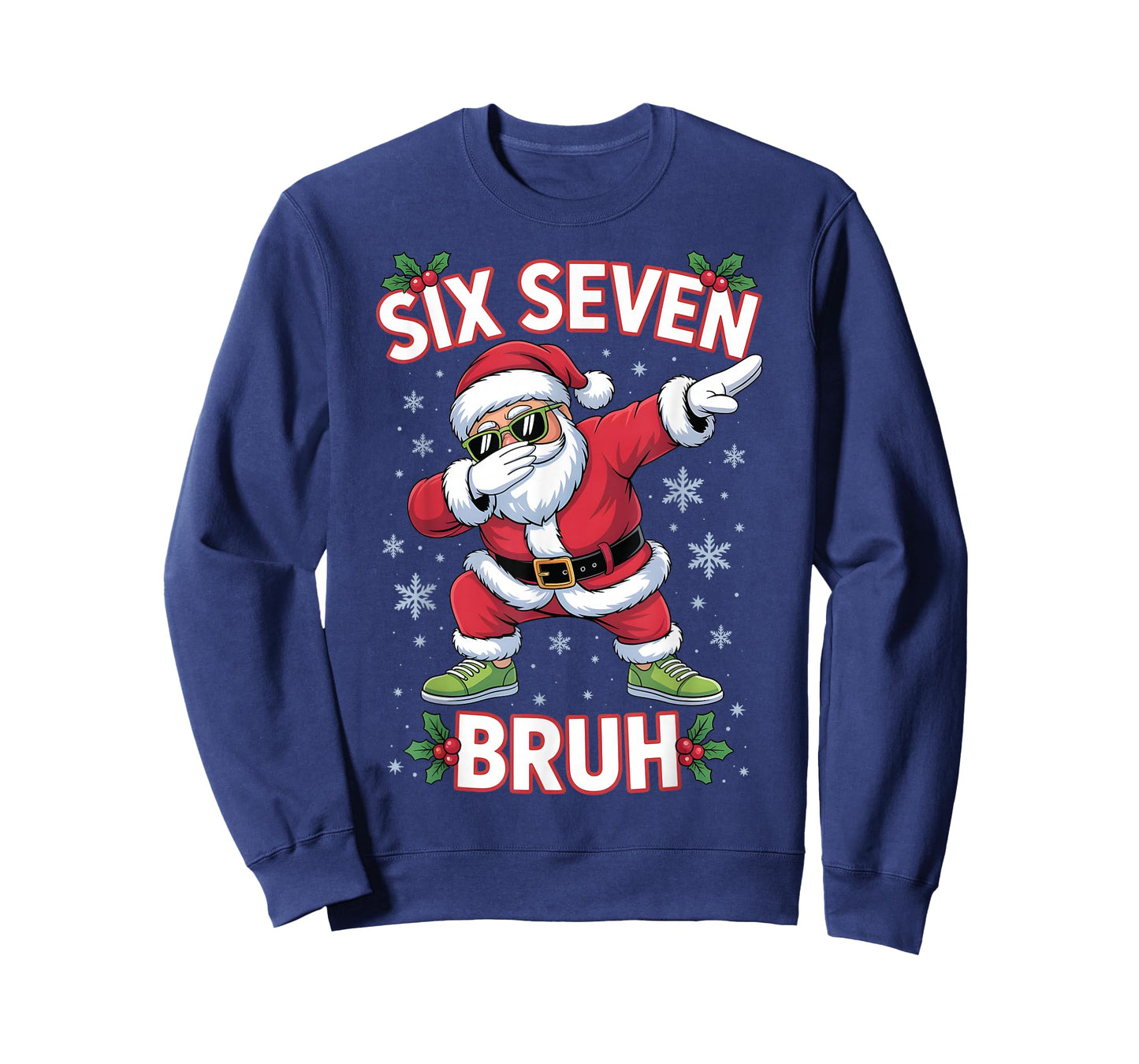 Funny Six Seven Bruh 67 Christmas Santa Dabbing Xmas Boy Kid T-Shirt