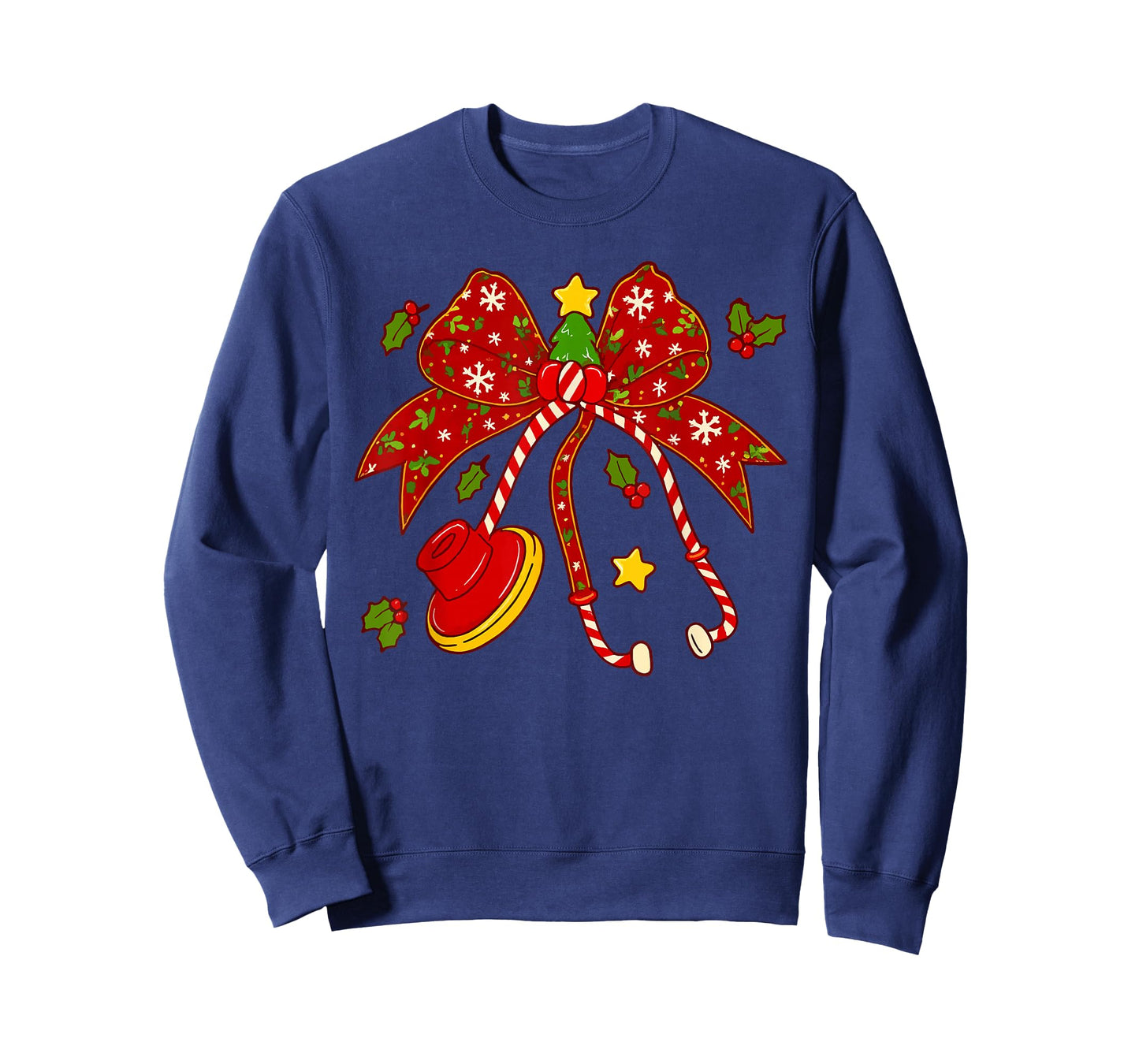 Nurse Christmas Stethoscope Nurses Xmas Pajamas Santa Women T-Shirt