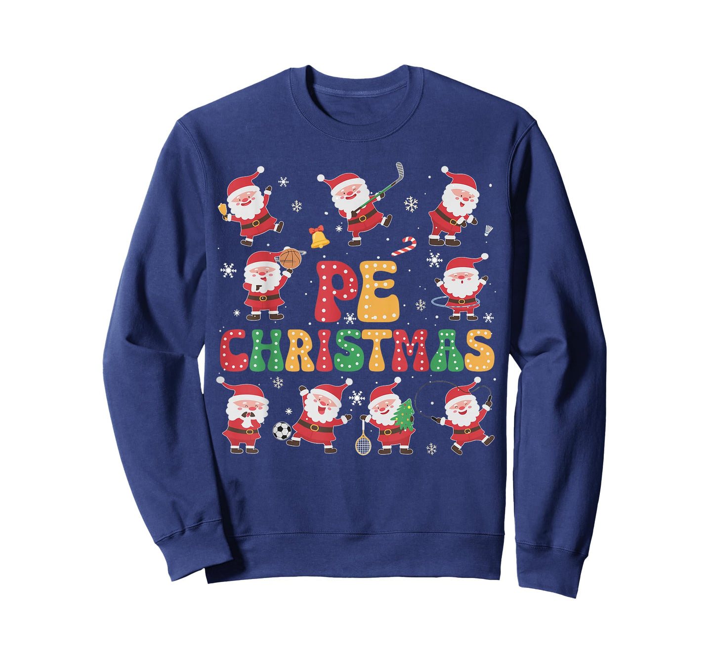 Christmas PE Teacher Xmas Santa Sport Physical Education T-Shirt