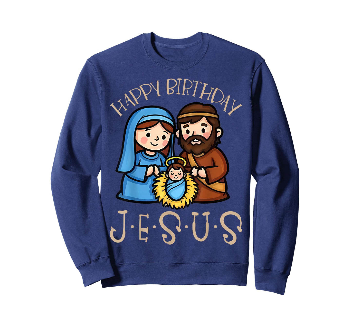Nativity Happy Birthday Jesus Christmas Nativity Christian T-Shirt