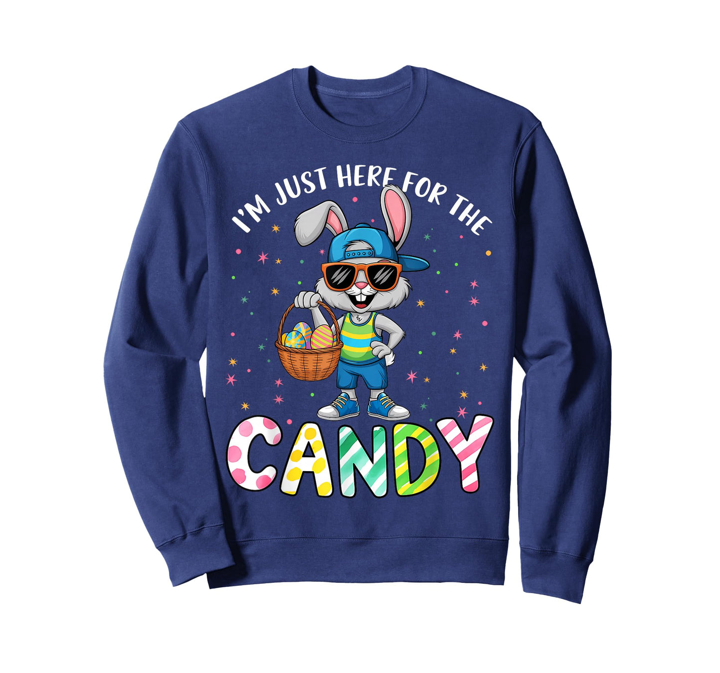 Kids Boys Im Just Here for The Candy Easter Kid Boy Toddler T-Shirt
