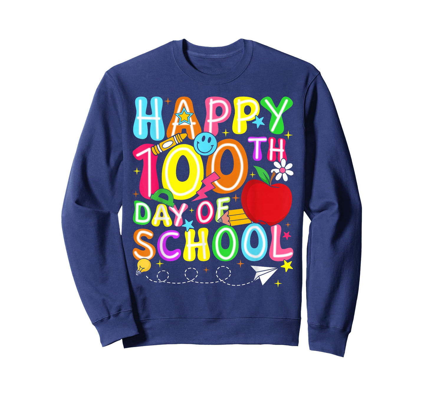 Groovy Happy 100th Day of School Teacher Mens Kids Boys T-Shirt