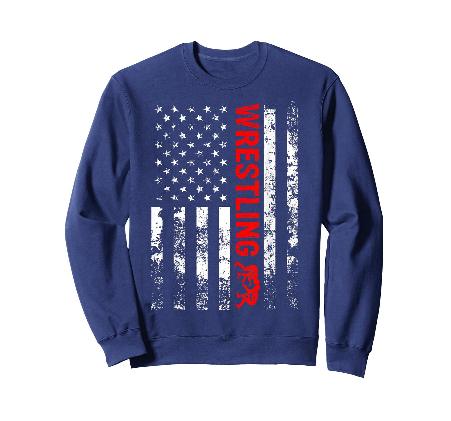 Vintage American Wrestling US Flag Wrestling Wrestler Mens T-Shirt