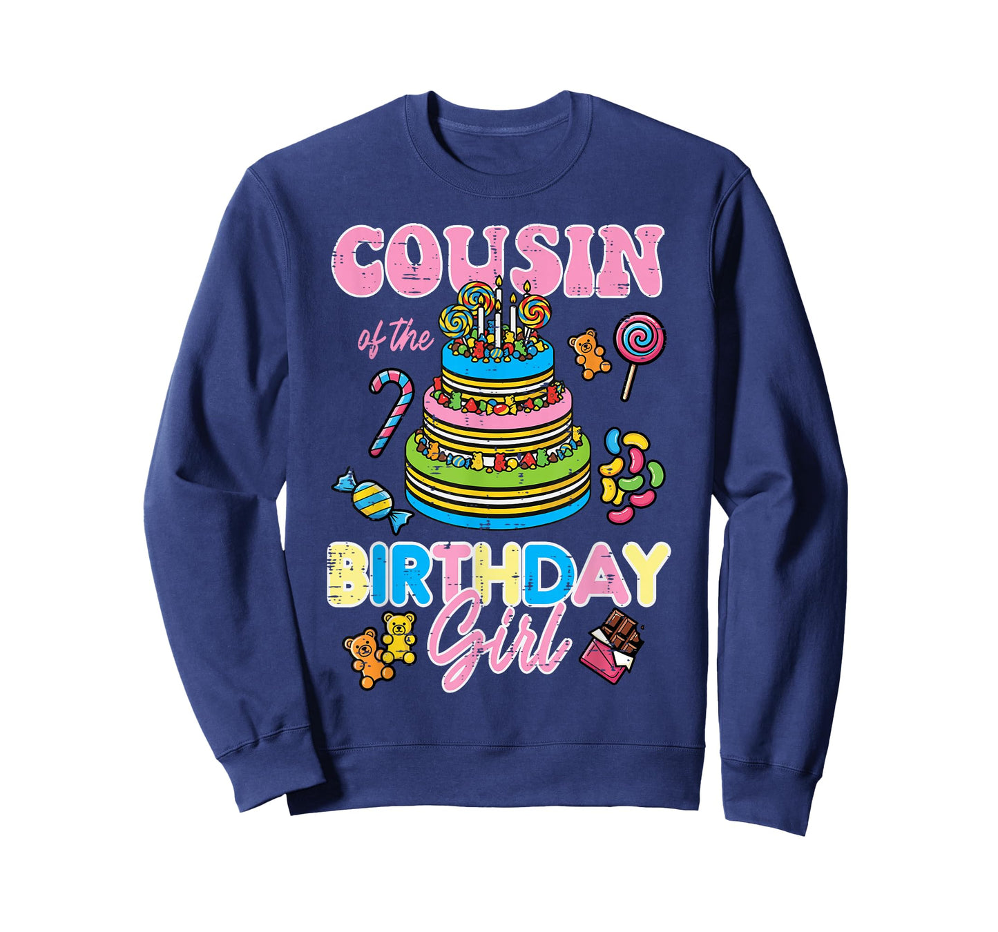 Cousin of Birthday Girl Cake Bday Party Girls Boys Kids T-Shirt