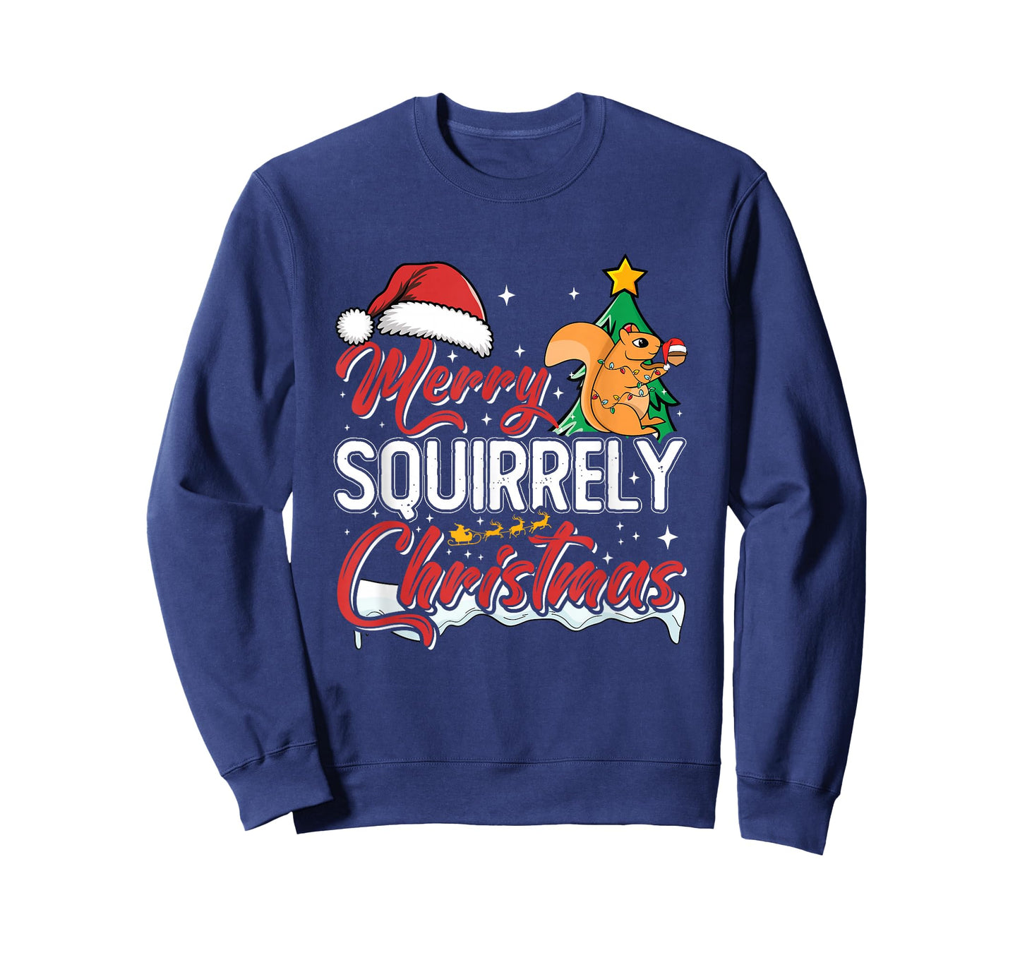 Squirrel Lover Xmas Rodent Animal Funny Christmas Squirrel T-Shirt