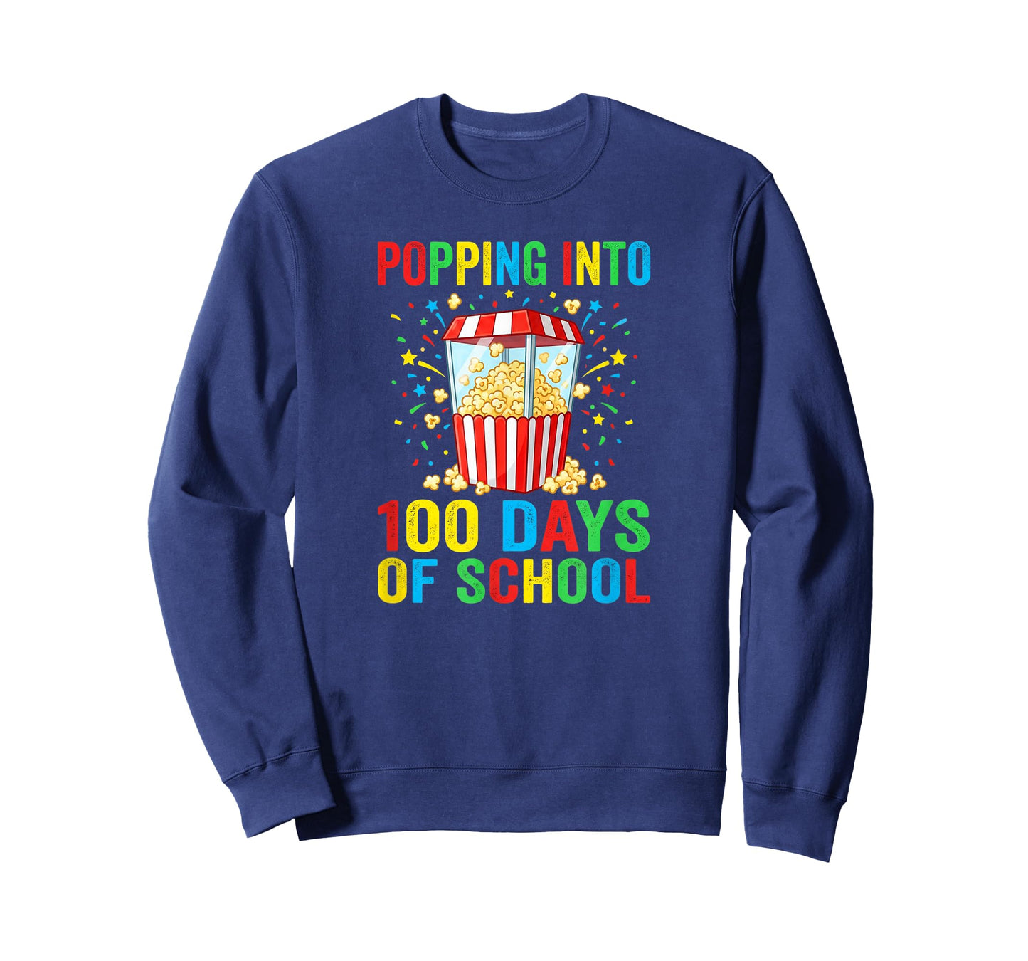 Popping Into 100 Days of School - Funny Popcorn Theme T-Shirt