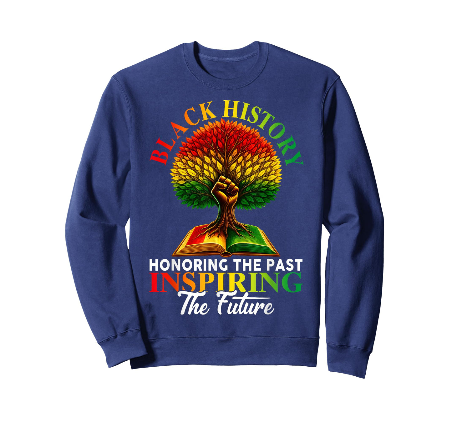 Honoring Past Inspiring Future Black History Month Fist Tree T-Shirt