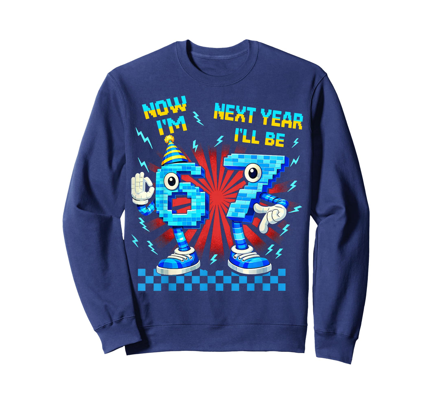 Now I'm 6 Next Year I'll Be 7 67 Brainrot Meme Boy Kid Gifts T-Shirt