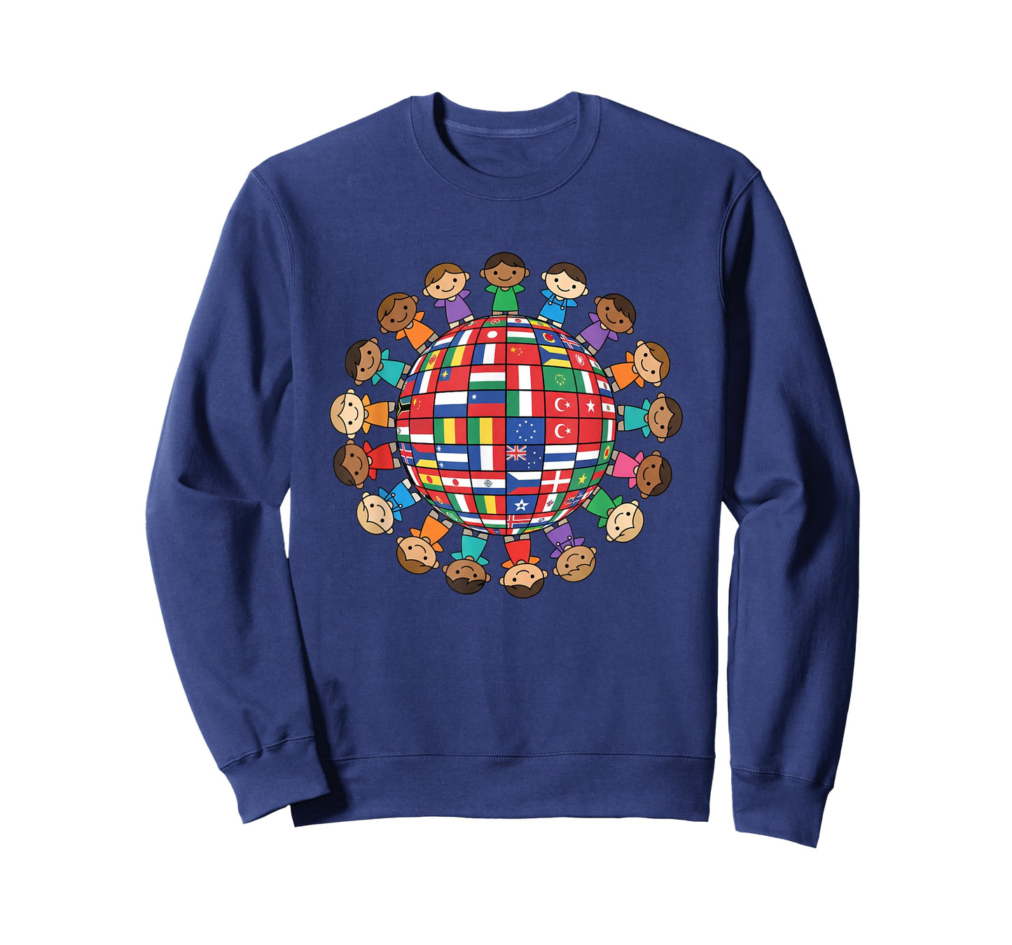 World Flags Globe Kids International Unity Around The World T-Shirt