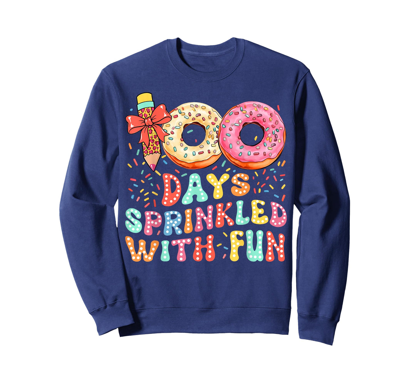 100 Days Sprinkled with Fun Pink Cupcake Donut Girl Kid T-Shirt