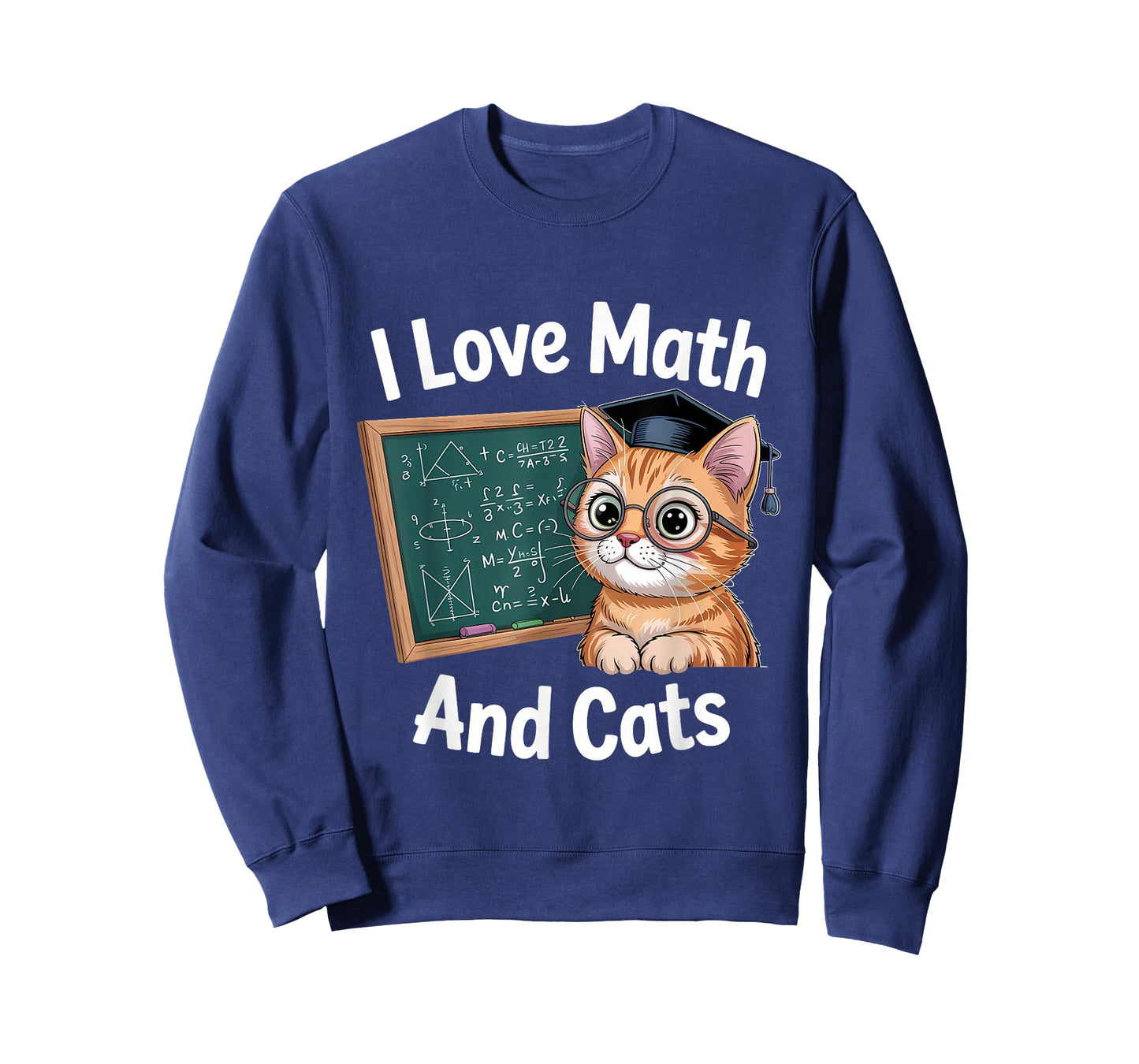 Math Cat Lover Funny Math Teacher I Love Math and Cats T-Shirt