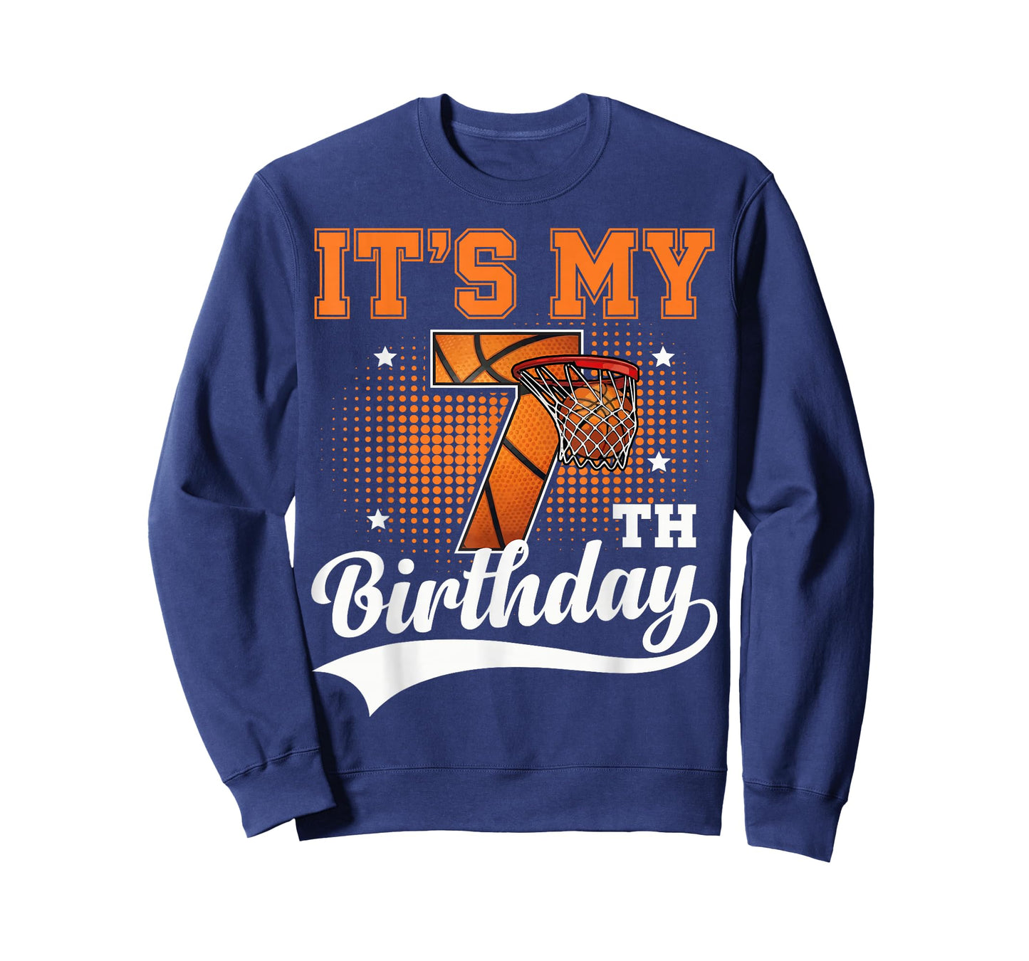 7th Birthday Shirt Boy Basketball Kids Seven 7 Year Old T-Shirt