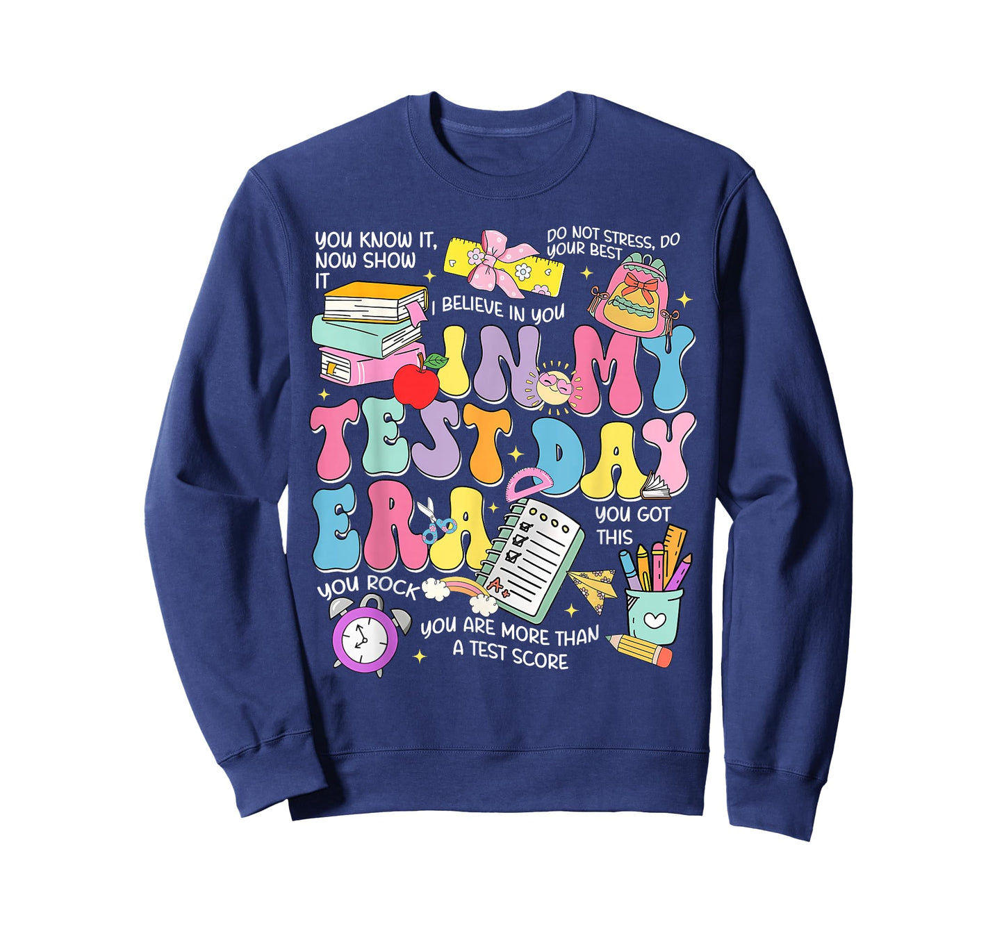 Test Day Testing Day in My Era Retro Groovy Teacher Student T-Shirt