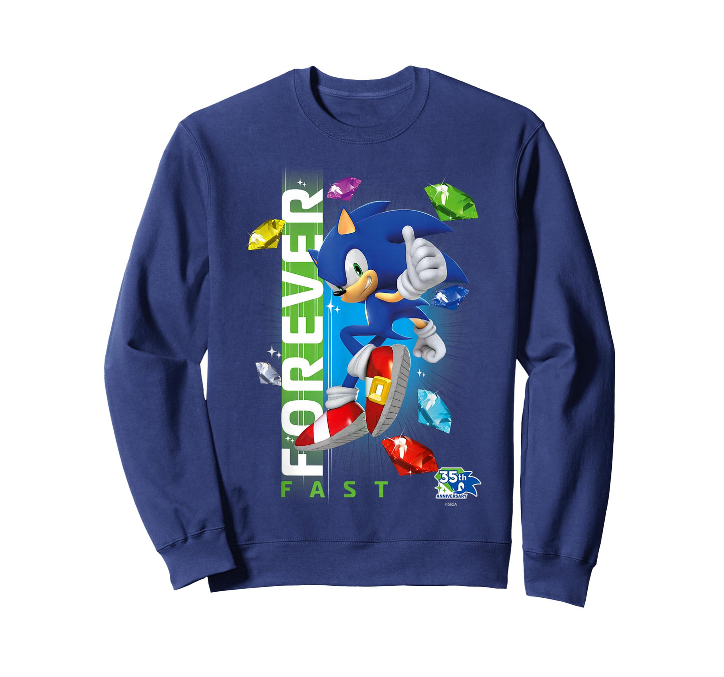 Sonic The Hedgehog 35th Anniversary Forever Fast Emeralds T-Shirt