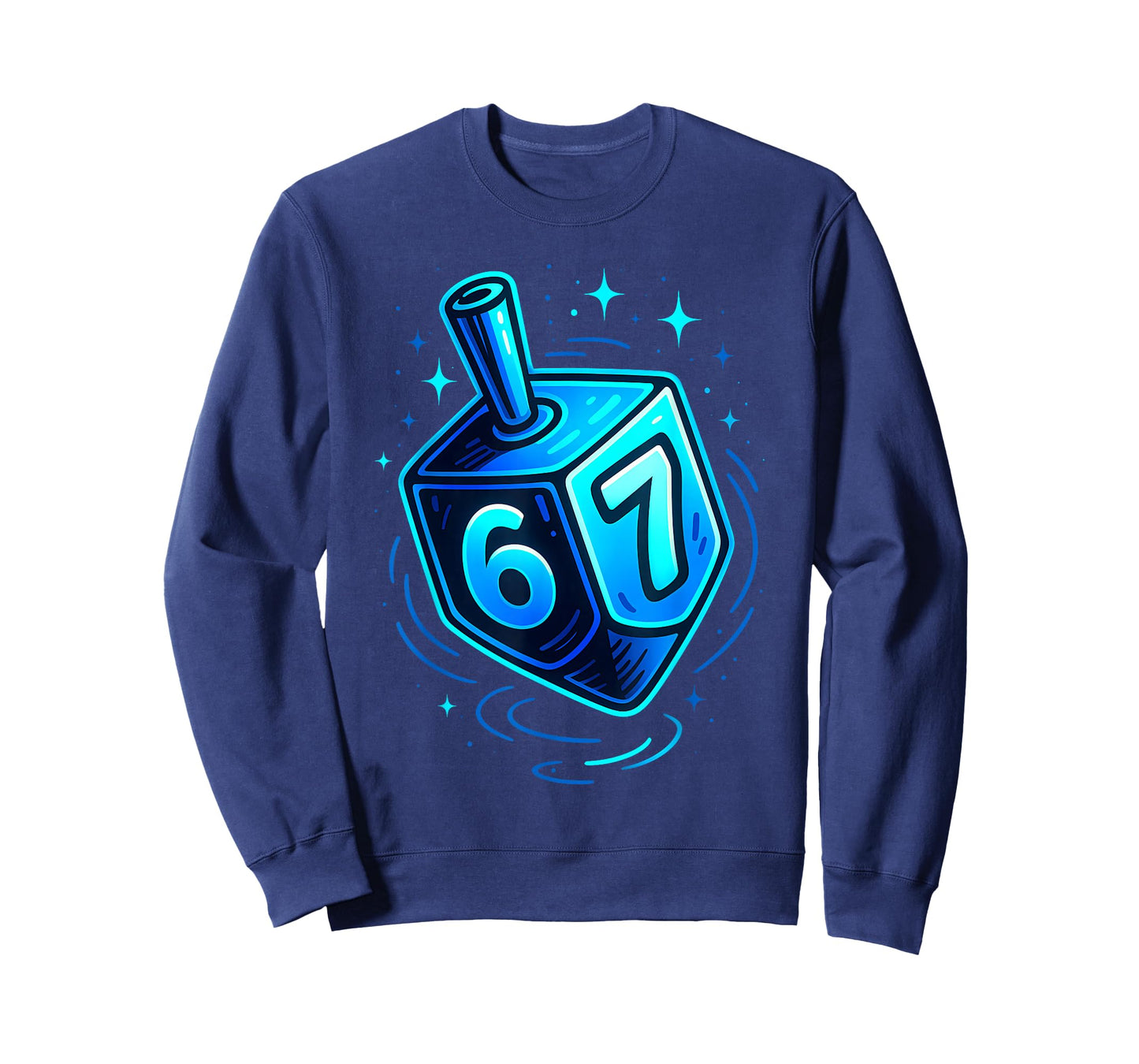 Hanukkah 67 Six Seven Meme Dreidel Menorah Chanukah Boy Kids T-Shirt
