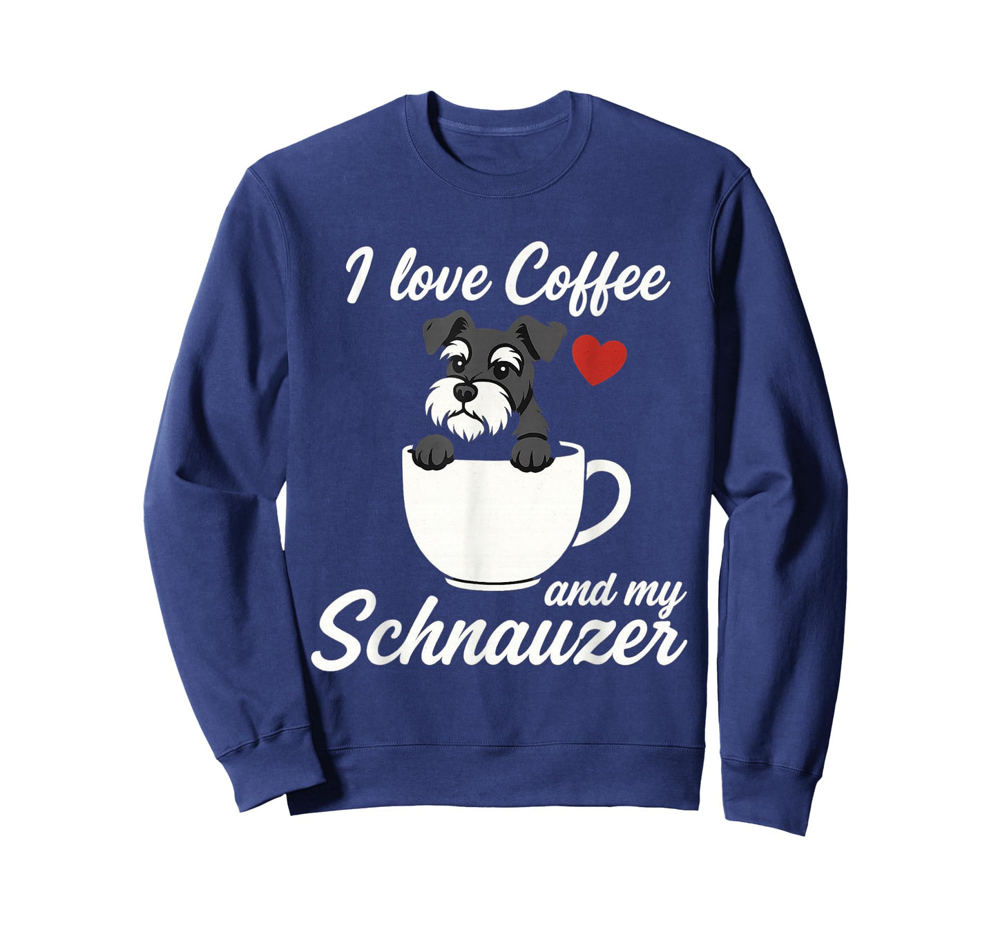 I Love Coffee and My Schnauzer Dog Lovers T-Shirt