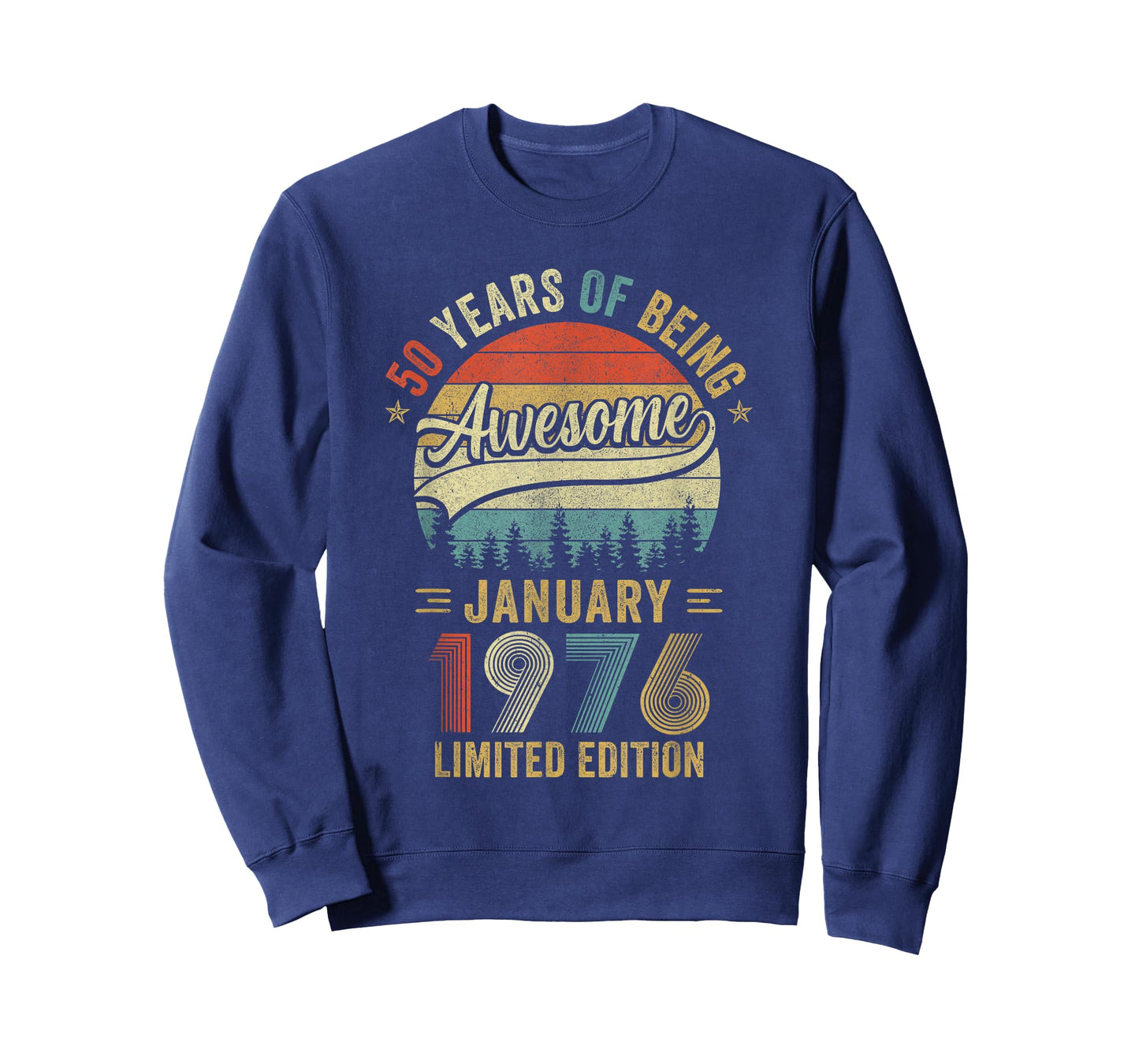 Vintage January 1976 Old 50Th Birthday Men Women T-Shirt