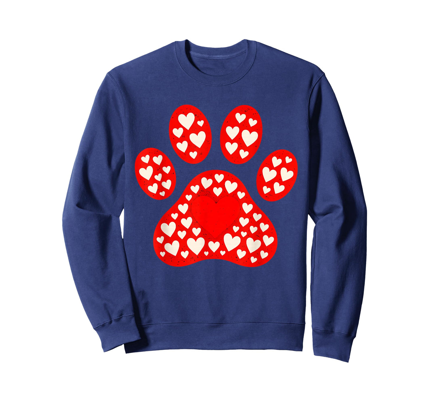 Paw Print Heart Pattern Valentines Day Cute Dog Puppy Love T-Shirt