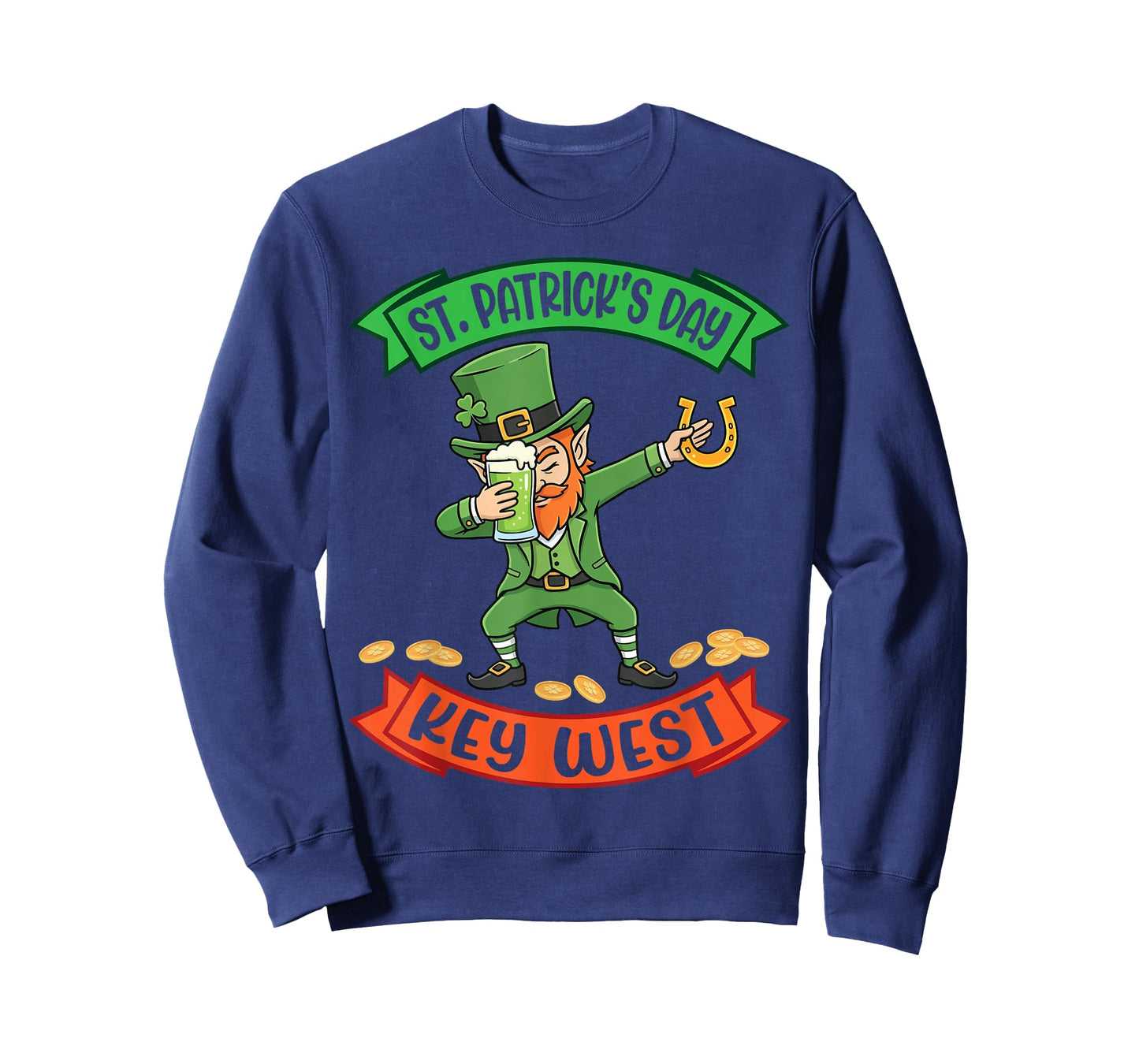 Dabbing Leprechaun Saint Patricks Day in Key West Beer Gold T-Shirt