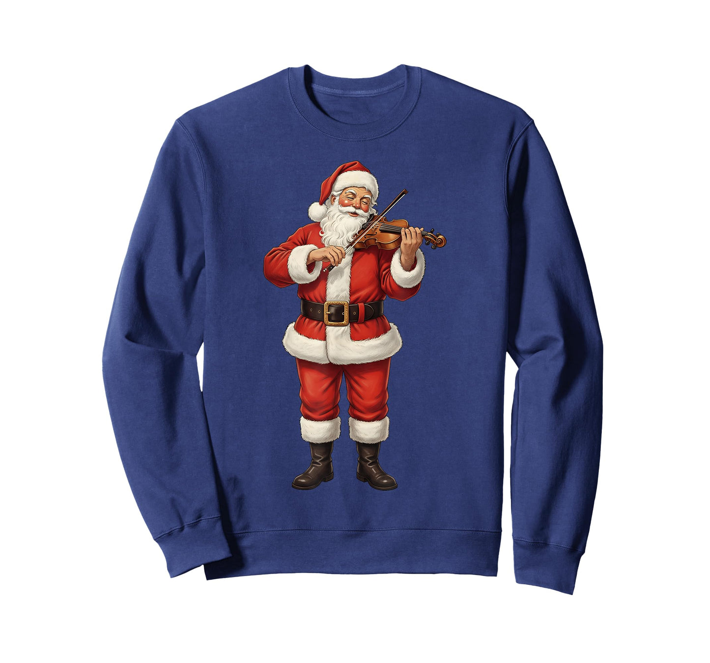 Christmas Santa Playing Violin Player Violinist Xmas Holiday T-Shirt