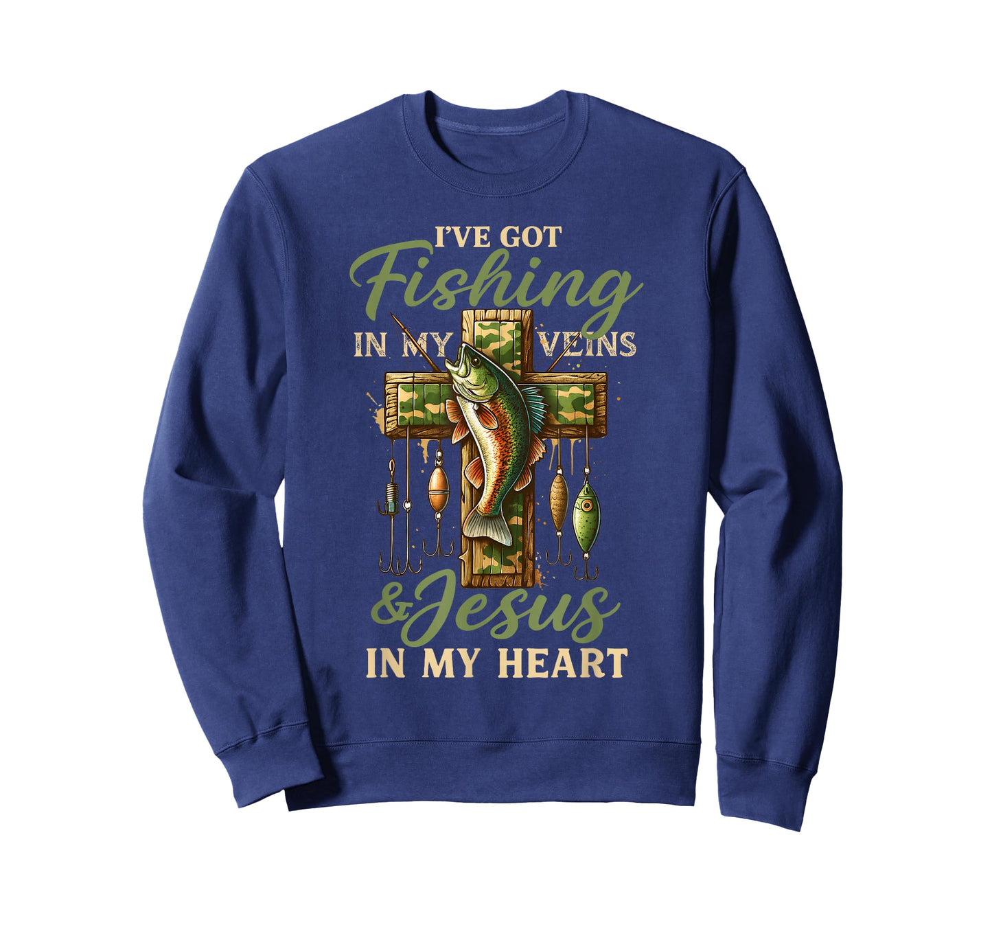 I've Got Fishing in My Veins & Jesus in My Heart T-Shirt