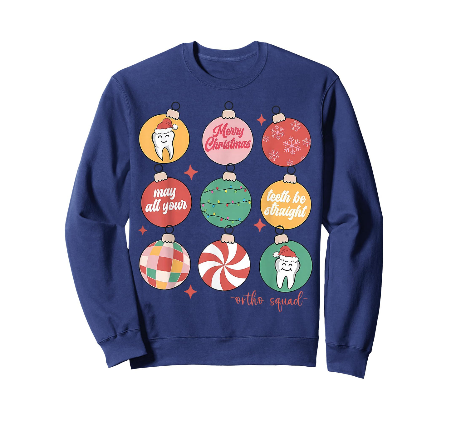 Christmas Ornament Orthodontic Ortho Squad Teeth Brace T-Shirt