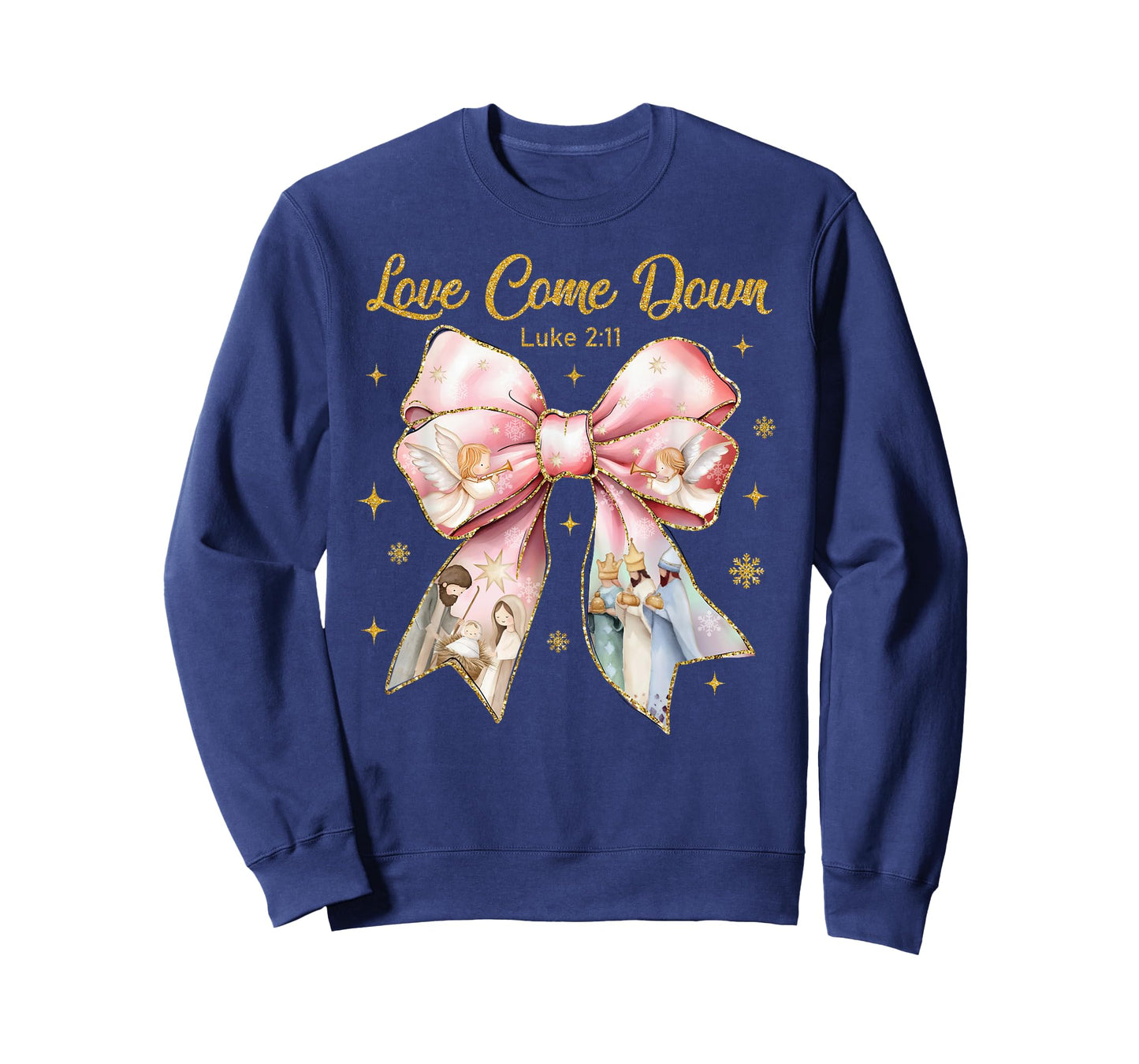 Love Came Down Luke 2:11 Nativity Christian Christmas Jesus T-Shirt
