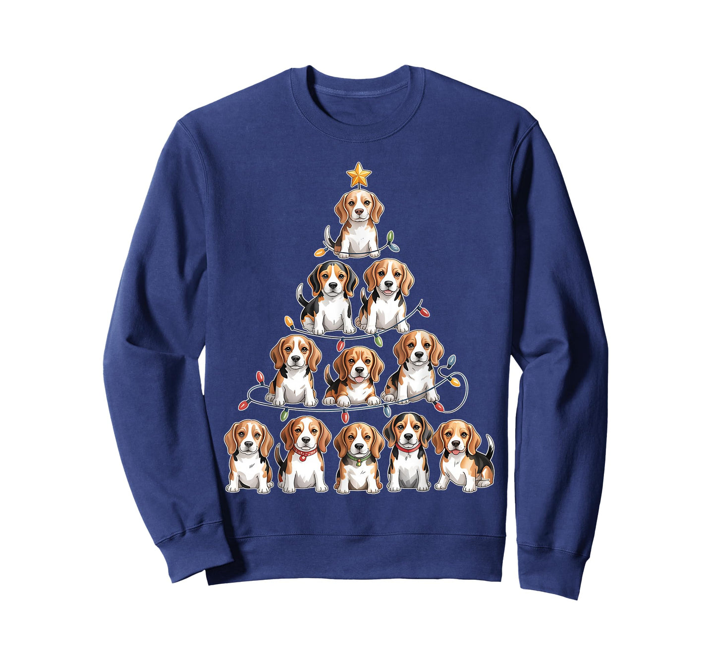 Funny Beagle Christmas Tree Dog Lovers Women Men Xmas T-Shirt