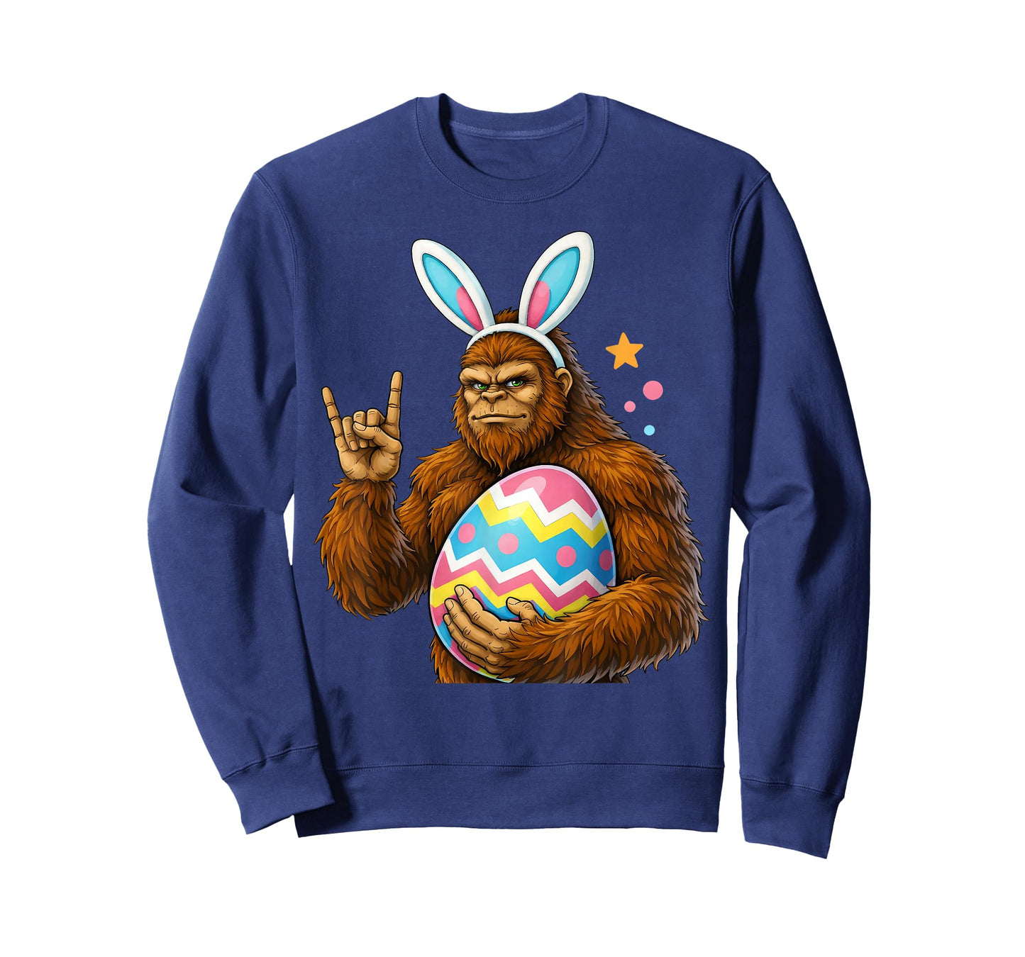 Bigfoot Sasquatch Bunny Easter Men Women Boy Kids T-Shirt
