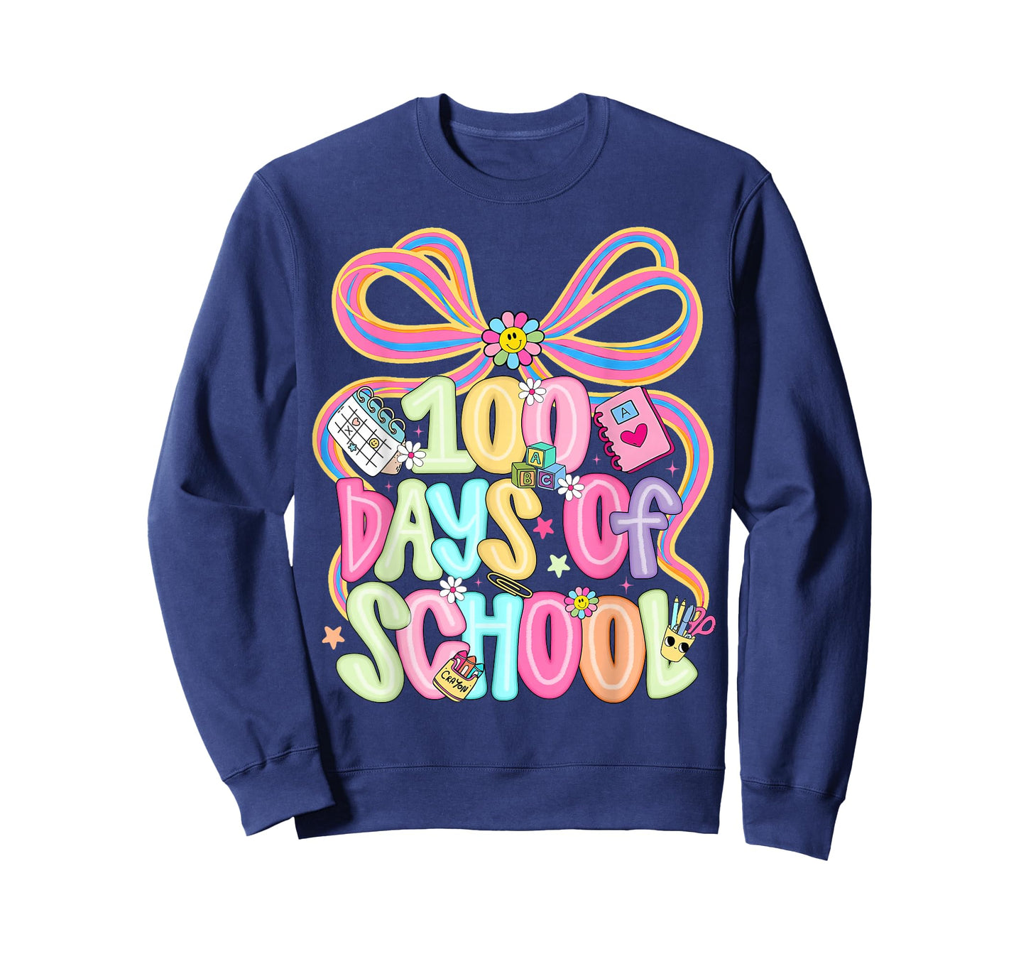 Happy 100 Days of School Coquette Bow Girl Women Teacher T-Shirt