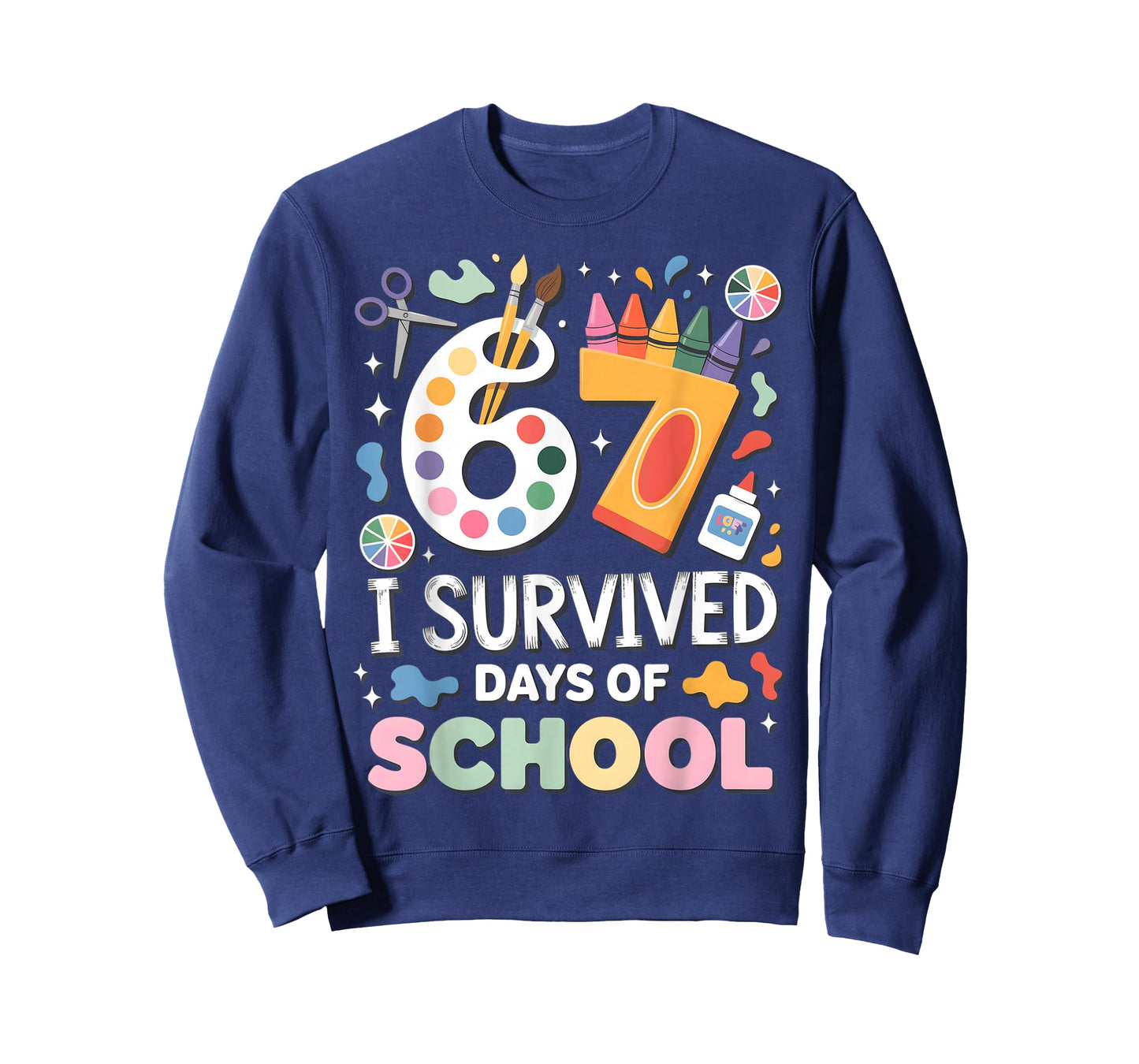 I Survived 67 Days of School - Teachers Students Art Class T-Shirt