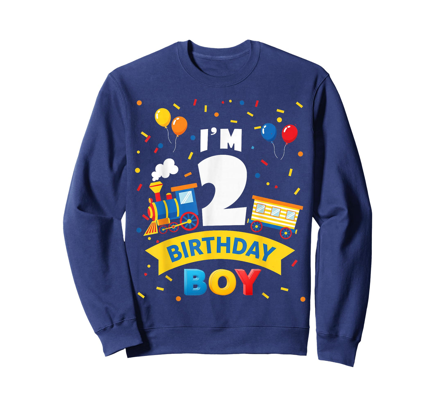 Kids 2nd Birthday Boy Train Two 2 Year Old Birthday Boys T-Shirt