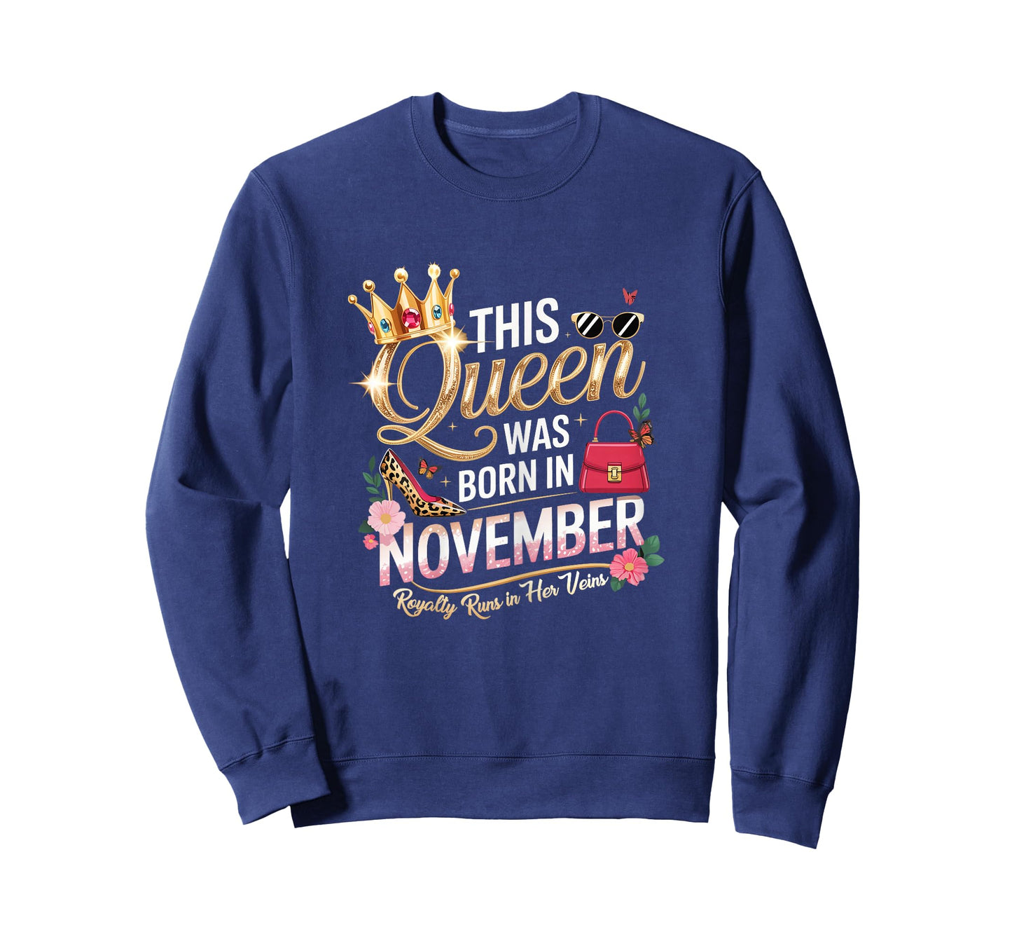 This Queen was Born in November Birthday Royal Women T-Shirt
