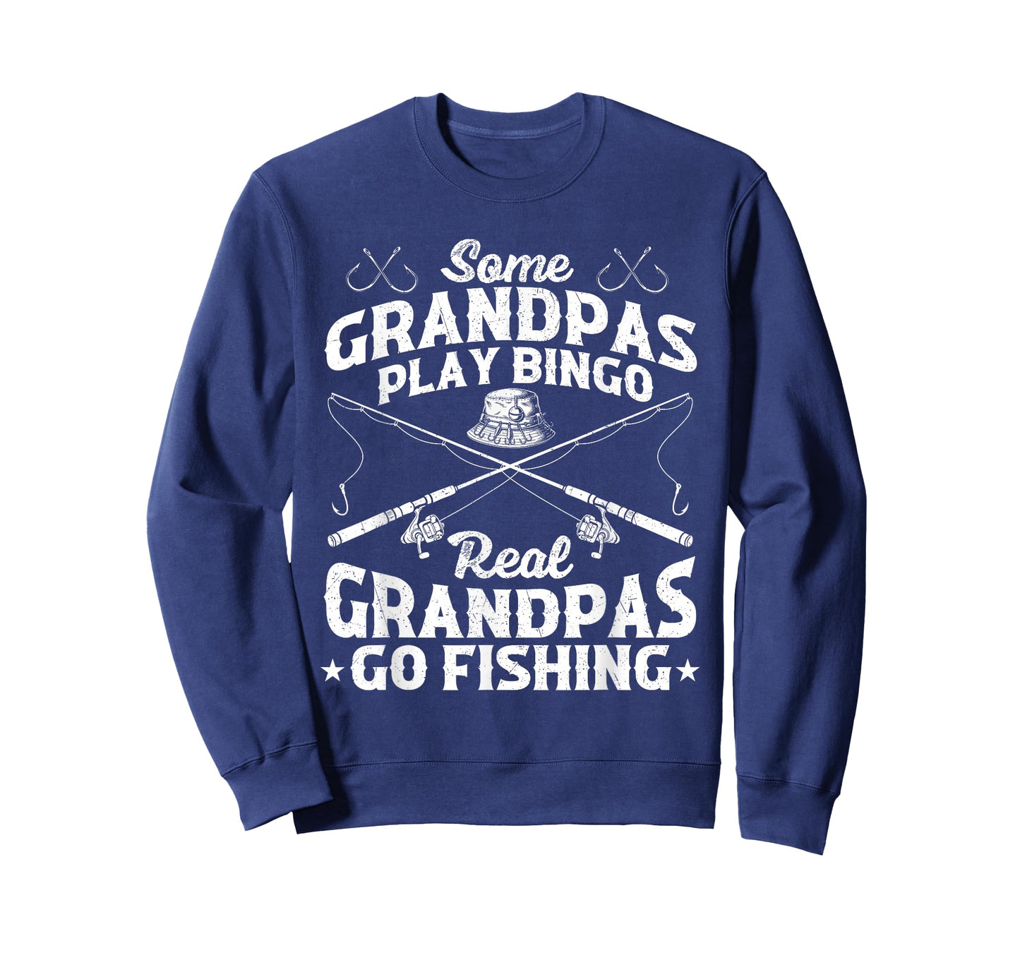 Some Grandpas Play Bingo Real Grandpas Go Fishing Fisherman T-Shirt