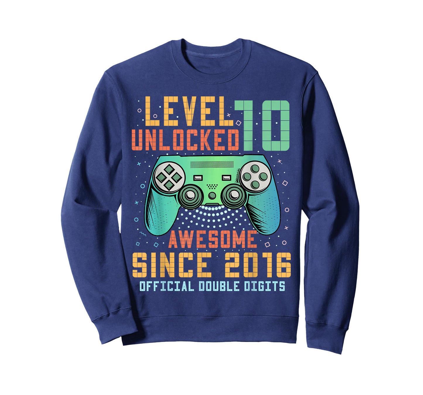 Level 10 Unlocked Official Double Digits 10th Birthday Boy T-Shirt