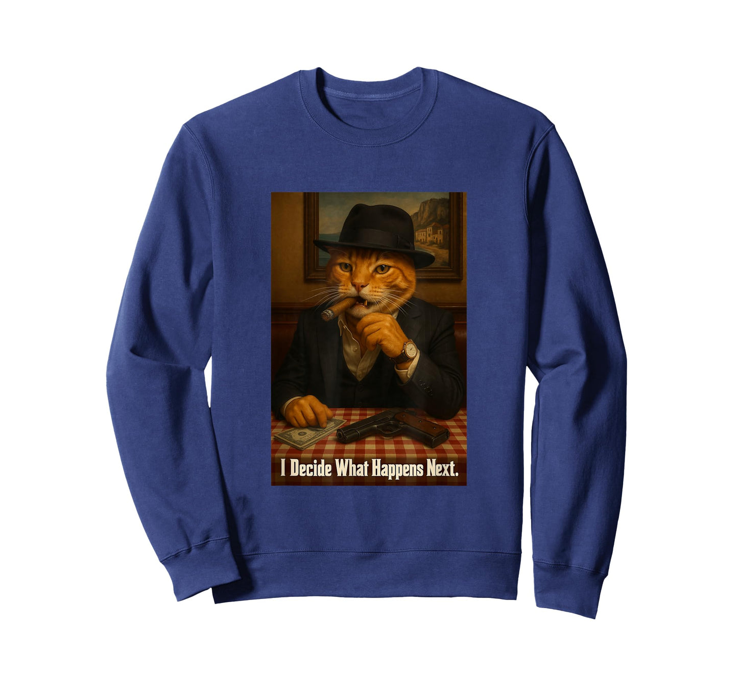 Mafia Cat Boss Funny Retro Art T-Shirt