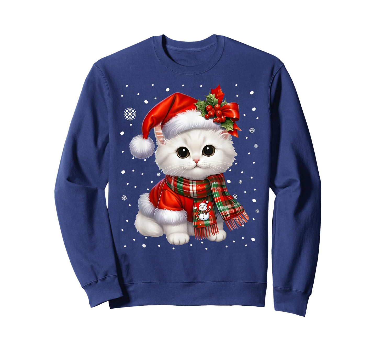 Cat Christmas Kitten Meowy Cat Lover Xmas T-Shirt