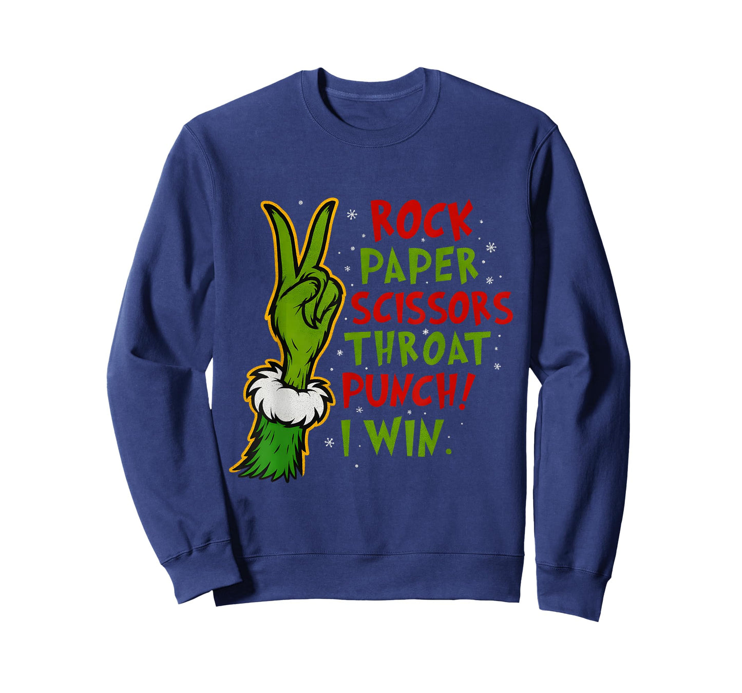 Funny Rock Paper Scissors Throat Punch Holiday Joke T-Shirt
