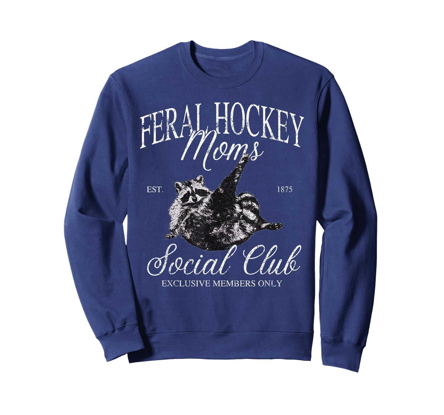 Funny Feral Hockey Moms Social Club Raccoon Meme Mothers Day T-Shirt
