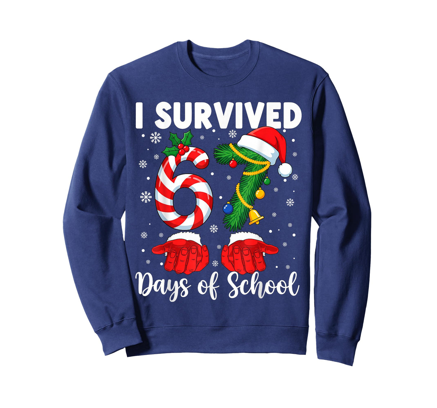 I Survived 67 Days of School Kids 67 Teachers 67 Christmas T-Shirt