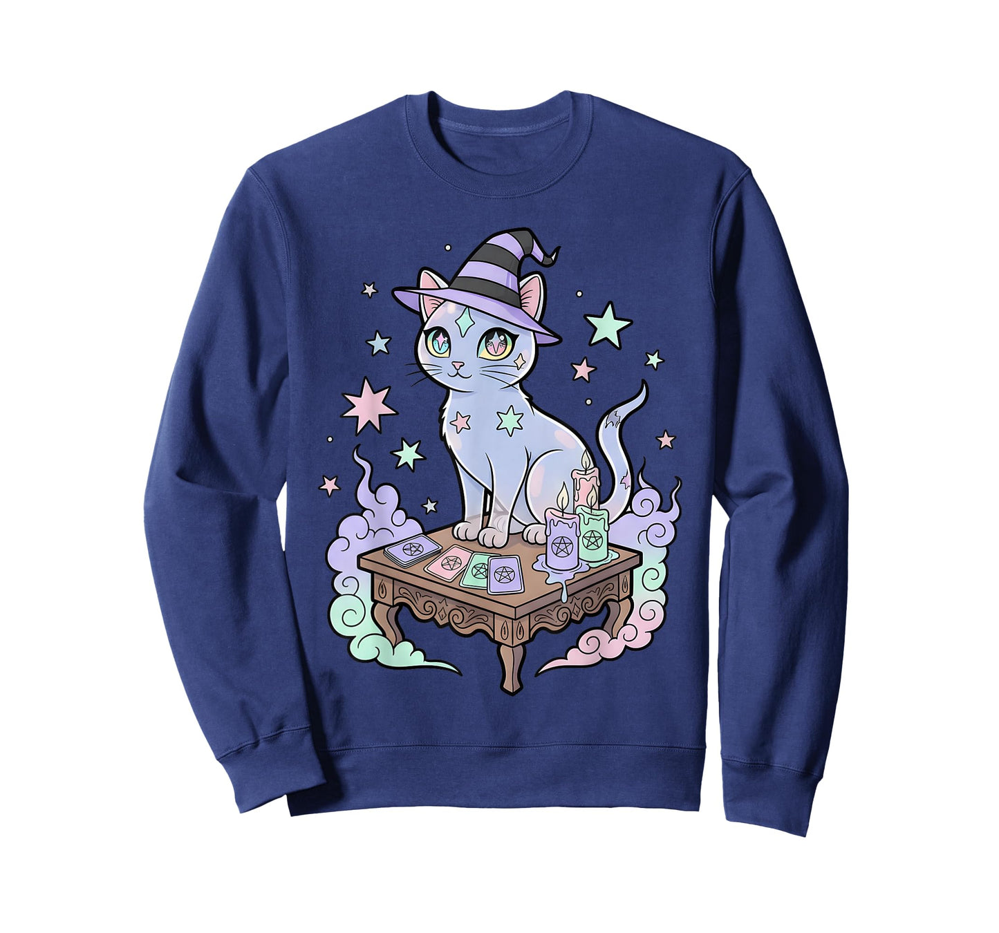 Pastel Goth Kawaii Creepy Witch Cat Cute Gothic Magic T-Shirt