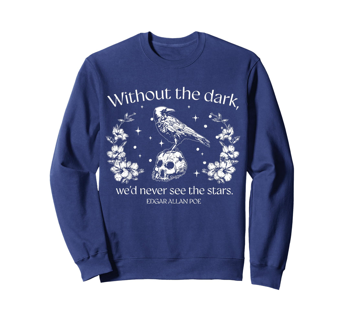 Raven Skull Retro Without The Dark We’d Never See The Stars T-Shirt
