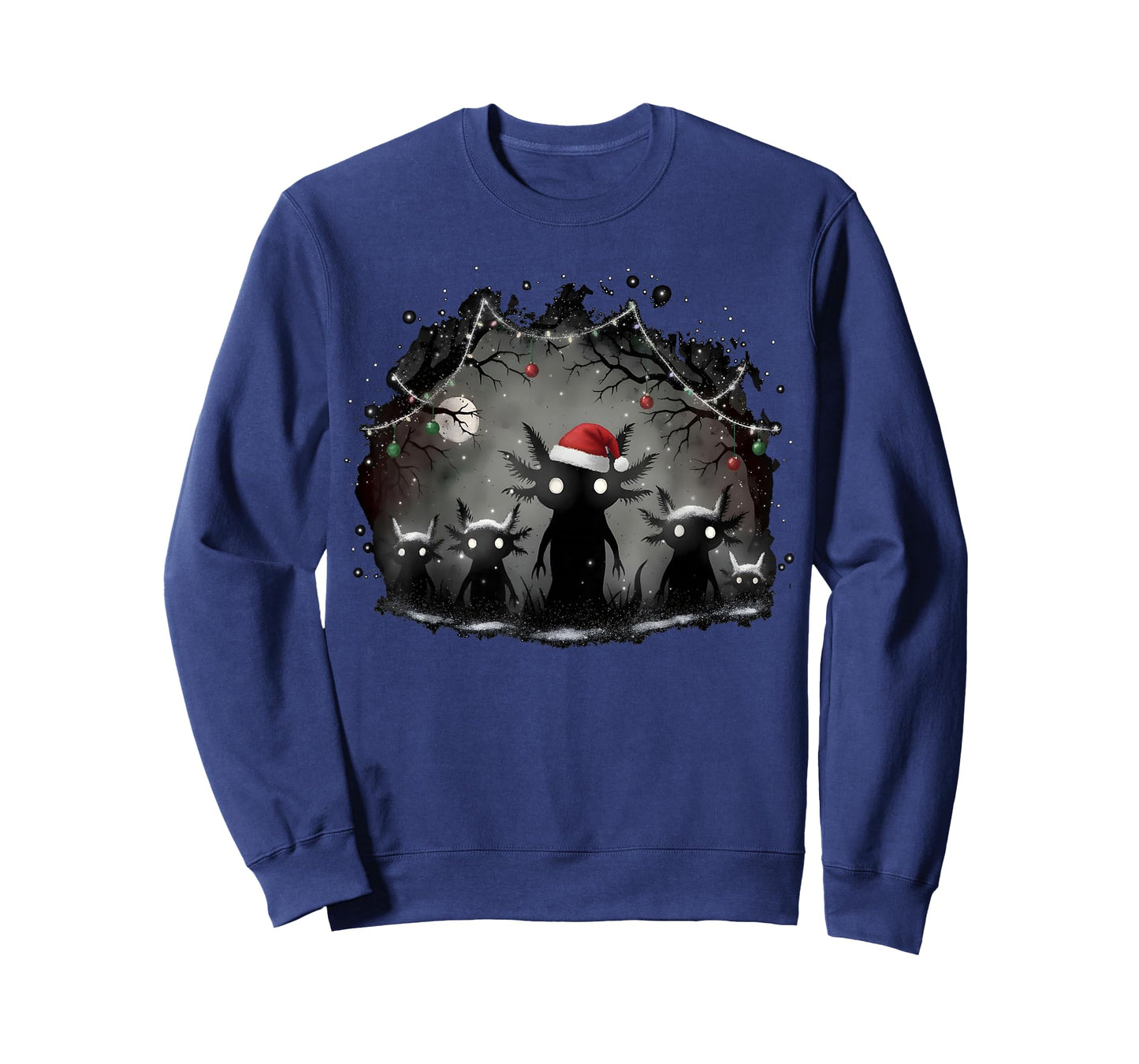 Creepy Gothic Christmas Axolotl Aesthetic Horror Grunge Xmas T-Shirt