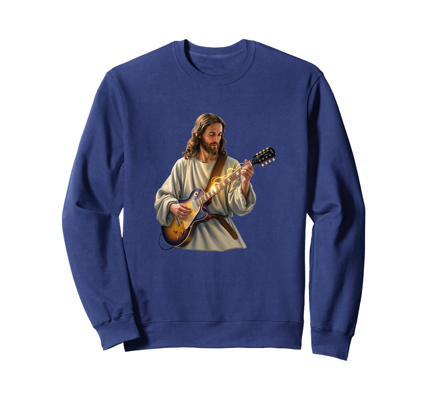 Jesus Rocks with Guitar - Funny Christian Rocks Church T-Shirt